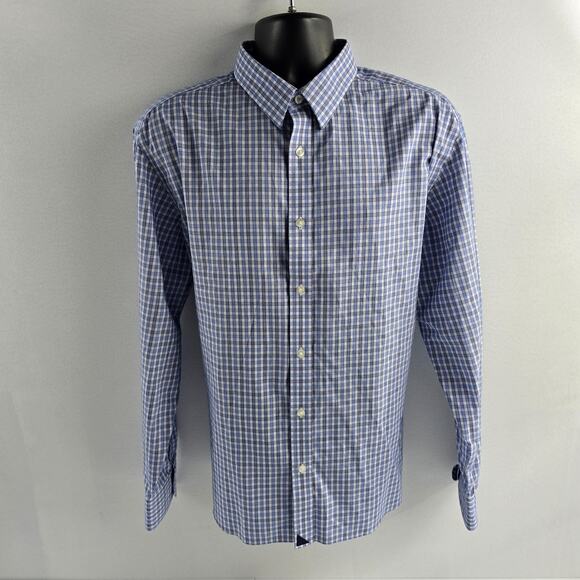 UNtuckit dress shirt button down XL mens blue plaid 6656 - Picture 1 of 8